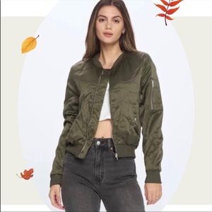 BOMBER JACKET-ARMY GREEN